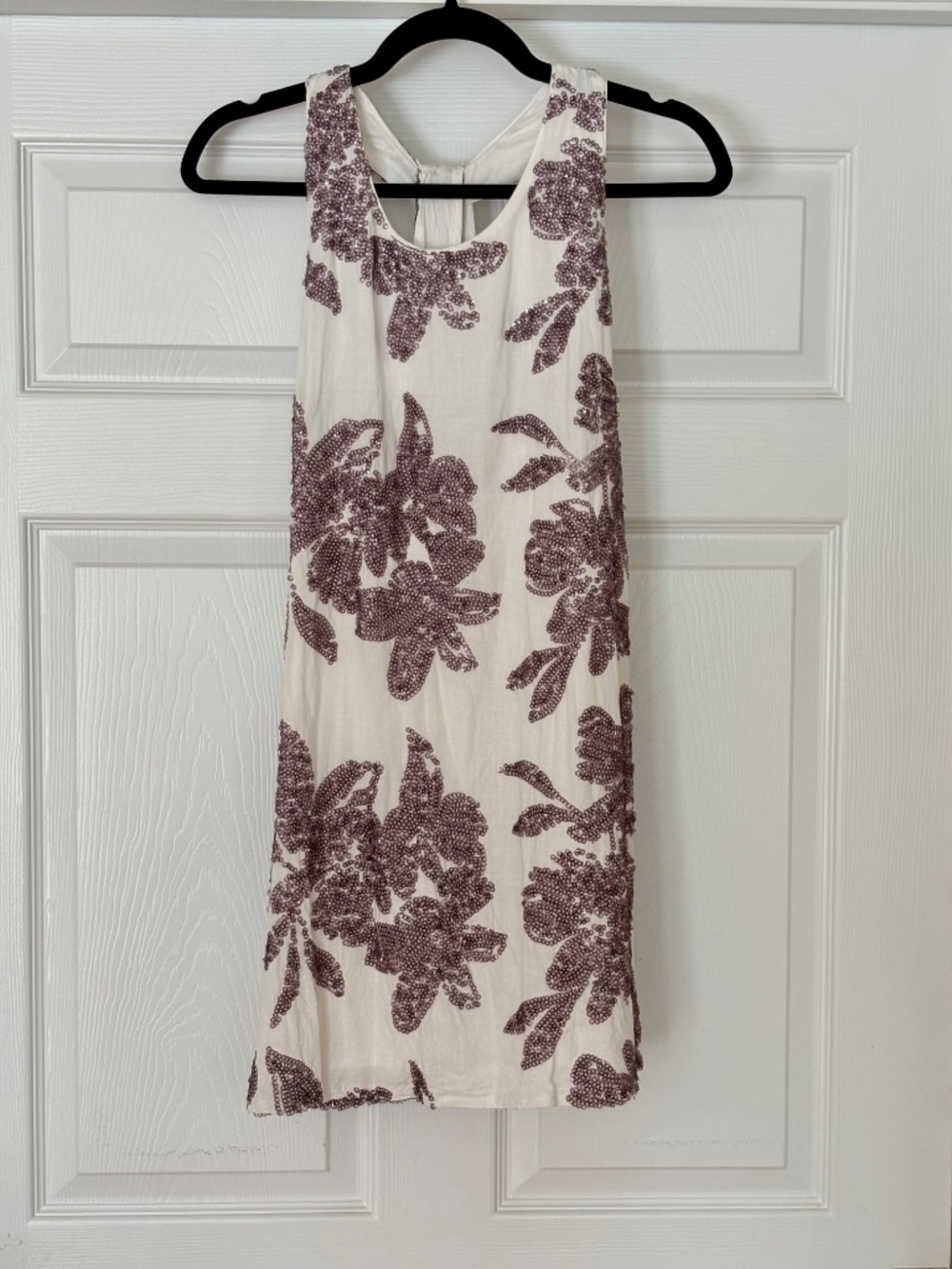 Ark & Co Euro
Linen Blend Sequin Floral Summer tunic top, Sz M